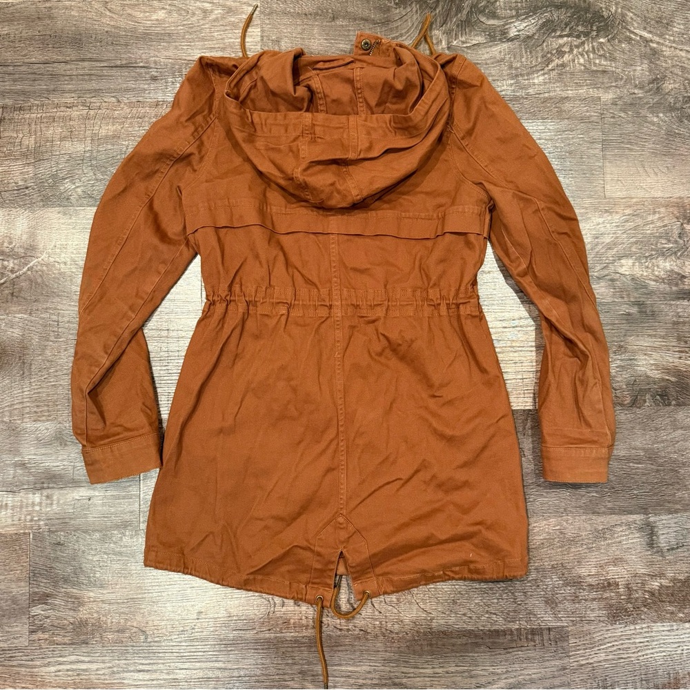 Daytrip Women’s Brown Full Zip Lightweight Hooded Utility Jacket Size XS - Picture 4 of 4